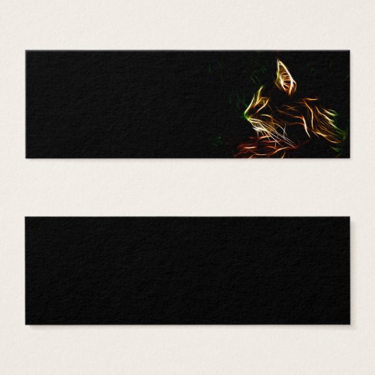 Electric cat face profile bookmark (Front & Back)