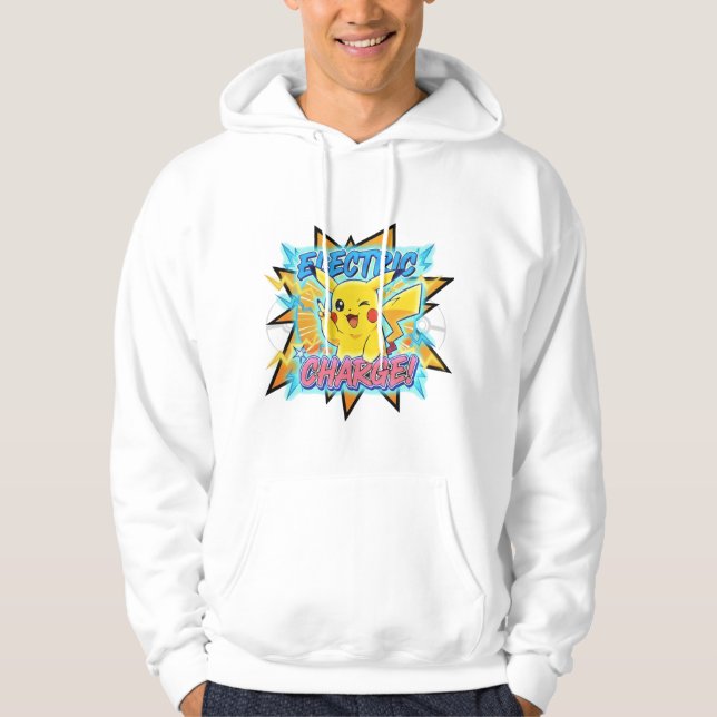 Electric Charge Pikachu.Unisex Graphic Tee (Front)
