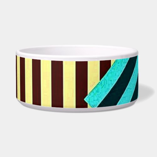 Electric Chevron Stripe Fusion Design pet bowl