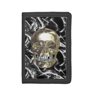 Electric Chrome Skull Wallet