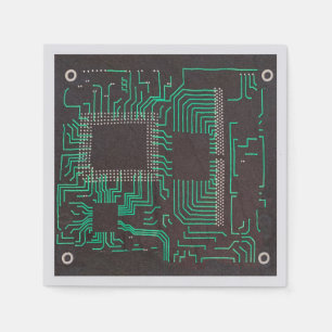 Electric Circuit Board Cocktail Napkins