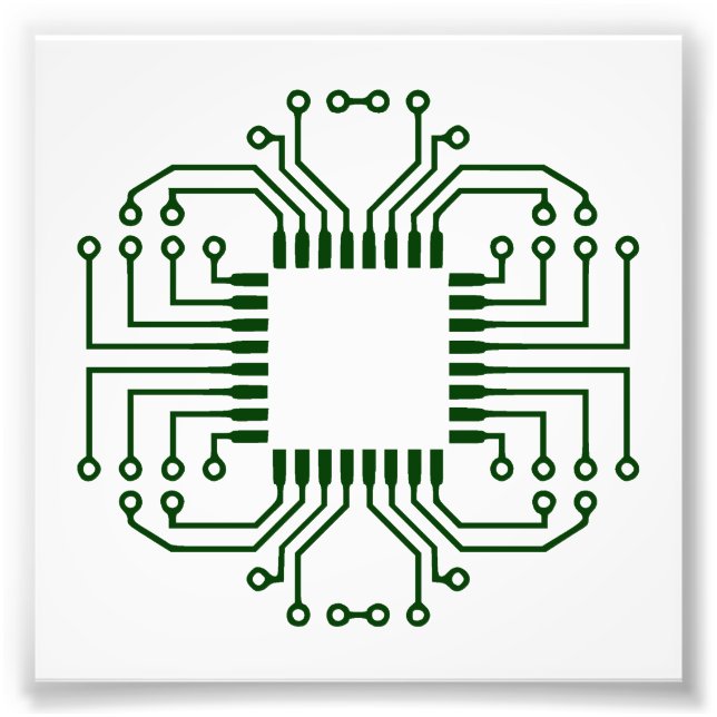 Electric Circuit Board Processor Photo Print (Front)