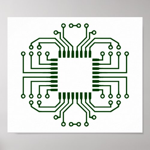 Electric Circuit Board Processor Poster