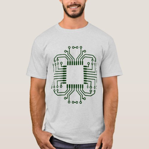 Electric Circuit Board Processor  T_Shirt