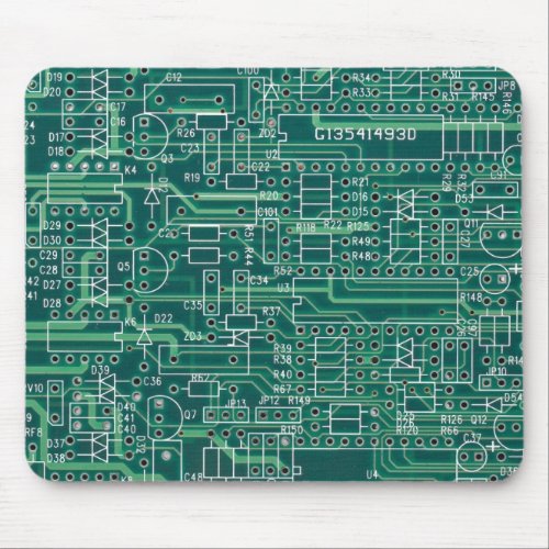 Electric circuit layout mouse pad