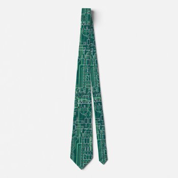 Electric Circuit Layout Neck Tie by UDDesign at Zazzle