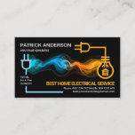Electric Circuit Lightning Powers Bulb Electrician Business Card at Zazzle
