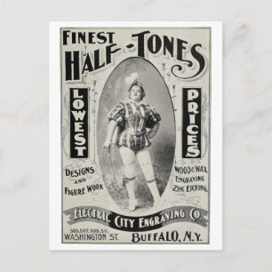 "Electric City Engraving Advertisement" Postcard