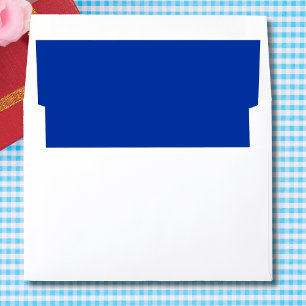 Electric Cobalt bold sleek modern vibe solid color Envelope Liner