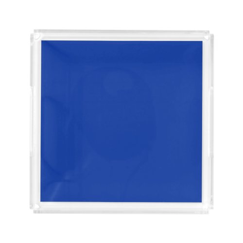 Electric Cobalt Solid Color  Classic Elegant Acrylic Tray