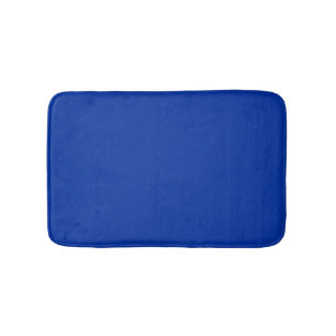 Electric Cobalt Solid Color Classic Elegant Bath Mat