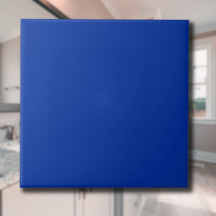 Electric Cobalt Solid Color Classic Elegant Ceramic Tile