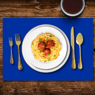 Electric Cobalt Solid Color Classic Elegant Cloth Placemat