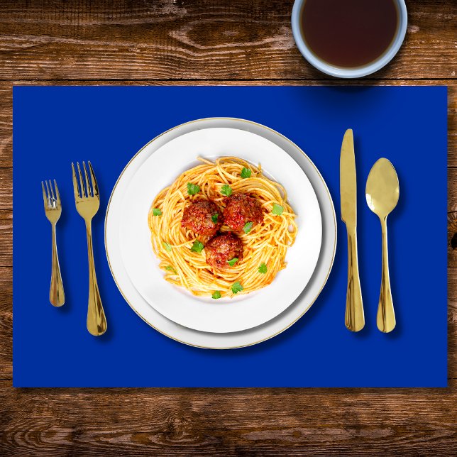 Electric Cobalt Solid Color | Classic Elegant Cloth Placemat (Creator Uploaded)