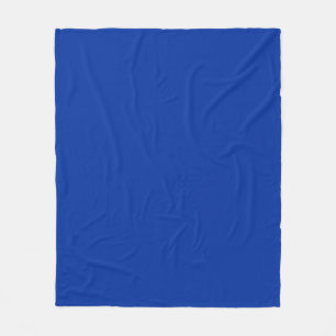 Electric Cobalt Solid Color Classic Elegant Fleece Blanket