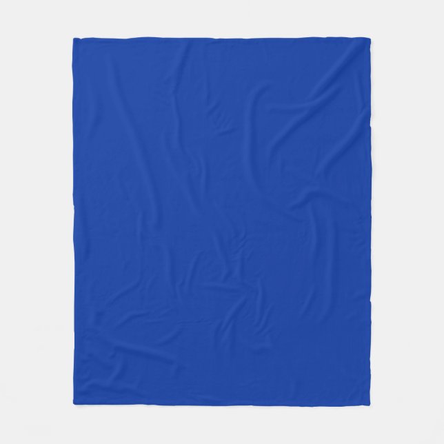 Electric Cobalt Solid Color | Classic Elegant Fleece Blanket (Front)