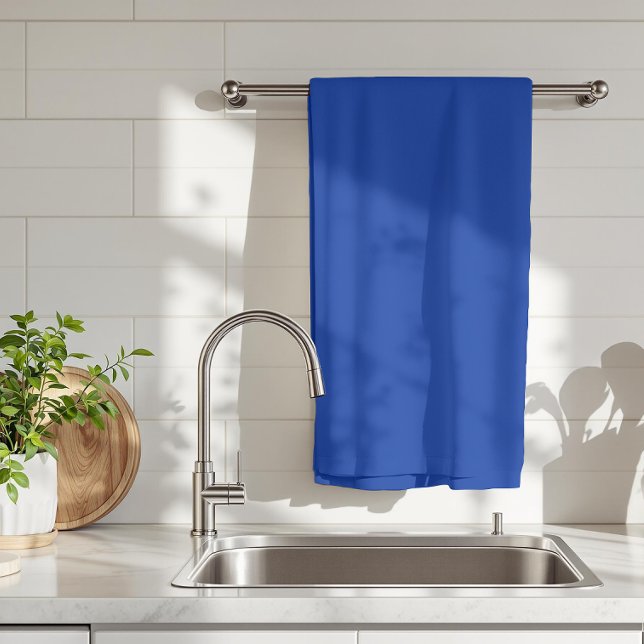 Electric Cobalt Solid Color | Classic Elegant Kitchen Towel (Creator Uploaded)