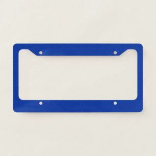 Electric Cobalt Solid Color   Classic Elegant License Plate Frame