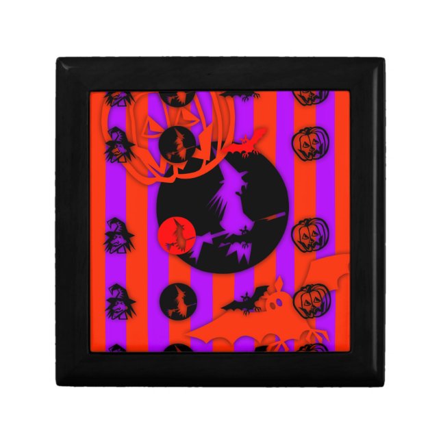 Electric Colors Pop Halloween Jewelry Box (Front)