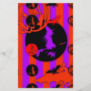 Electric Colors Pop Halloween Stationery