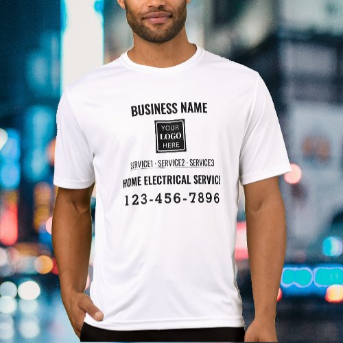Electric Company Service QR code Logo Custom Work T_Shirt