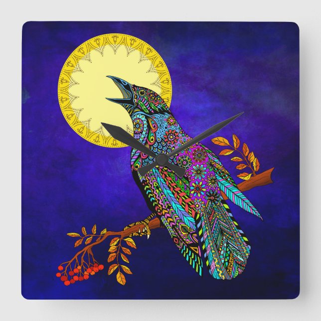 Electric Crow Clock (Front)