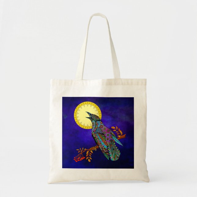 Electric Crow Tote Bag (Front)