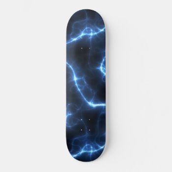 Electric Current Blue Pattern Skateboard by nadil2 at Zazzle