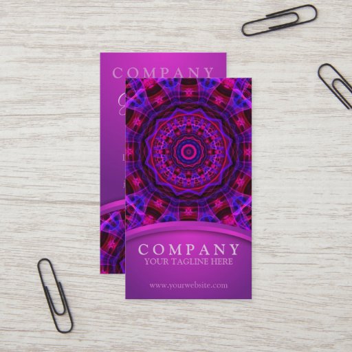 Customizable Electric Current mandala Business Card