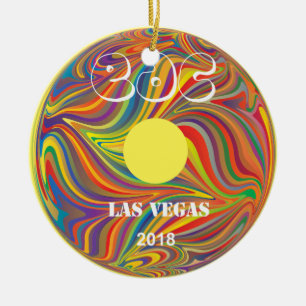 Electric Daisy Carnival Record Ceramic Ornament