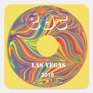 Electric Daisy Carnival Record Square Sticker