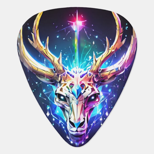 Electric Deer Skull 1 West Gone Rogue Guitar Pick (Front)