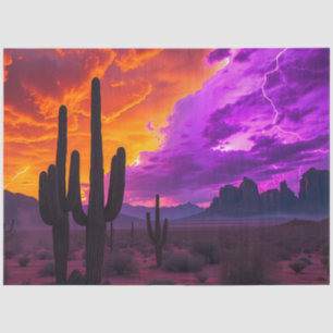 Electric Desert Storm – Neon Southwest Fantasy Dec Tissue Paper