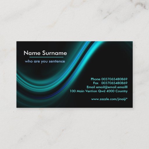 Customizable electric design, modern business card