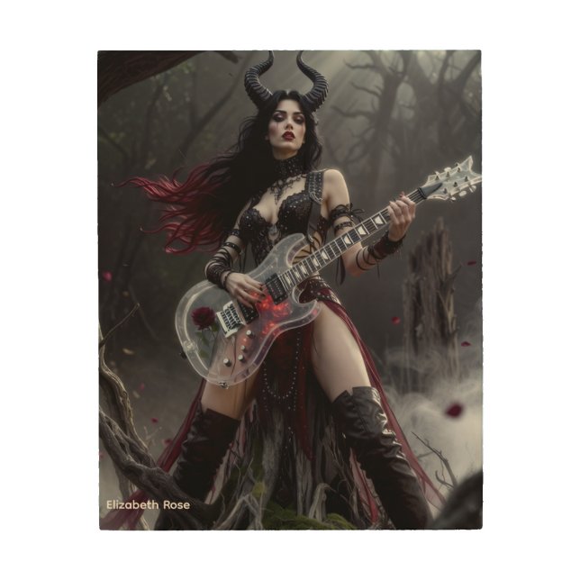 Electric Desire Wood Wall Art (Front)