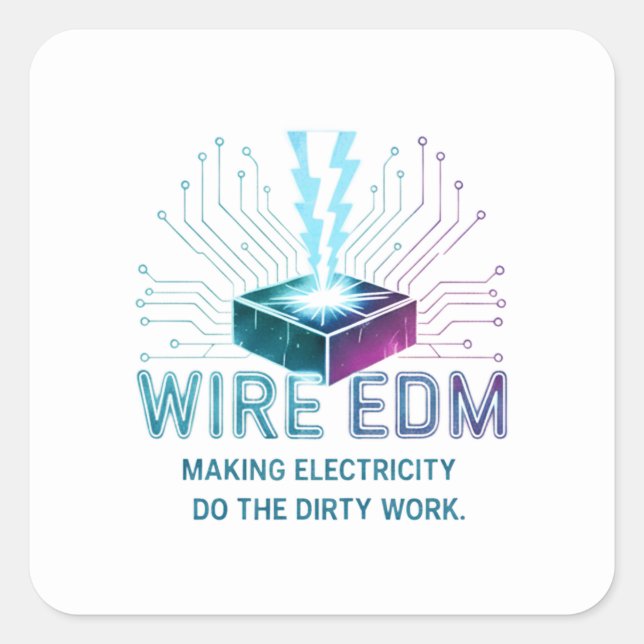 Electric Discharge Machining Phone Case Square Sticker (Front)