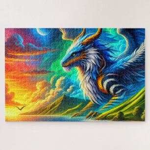 Electric Dragon Sky Landscape Jigsaw Puzzle