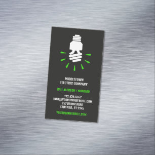 Electric Eco Bulb Business Card Magnet