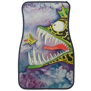 "Electric Ed" Fish With Attitude Car Floor Mat