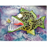 "Electric Ed" Fish With Attitude Statuette<br><div class="desc">Mike's lifelong fascination with animals is reflected in his whimsical creatures that he's been making since the tender age of 10. Now in his 40's, Mike continues to create a multitude of unique artwork. Through the years the menagerie has evolved and expanded to include; Tribal masks, large scale fiberglass sculptures,...</div>