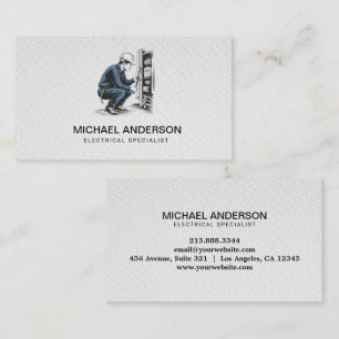 Electric Electrical Electrician Professional  Business Card