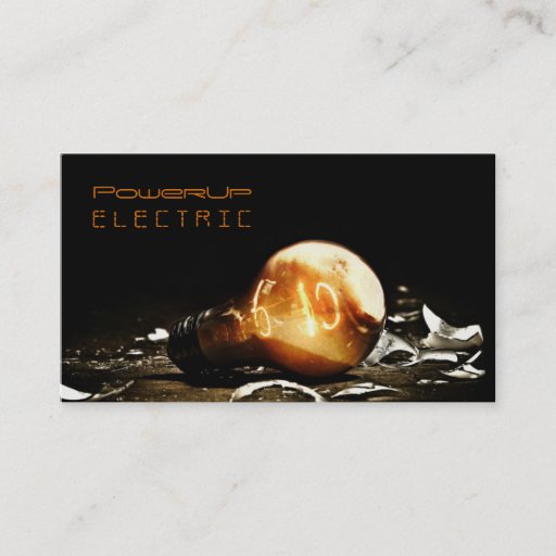 Customizable Electric, Electrician, Business Card