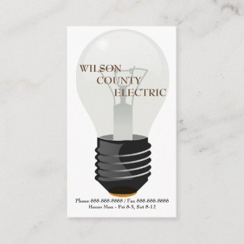 Electric Electrician Company Co-op Business Card by BusinessCardsCards at Zazzle