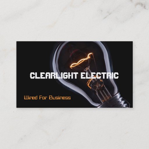Customizable Electric Electrician Electricity Business Card