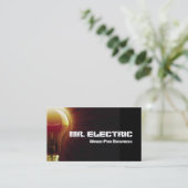 Electric Electrician Electricity Business Card (Standing Front)