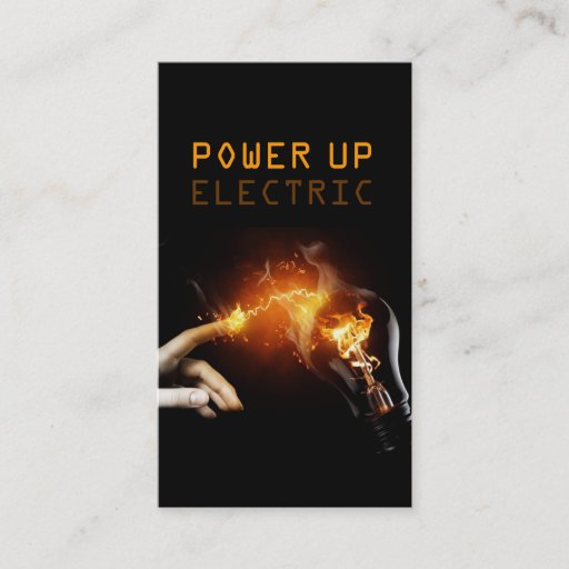Customizable Electric, Electrician, Electricity Business Card