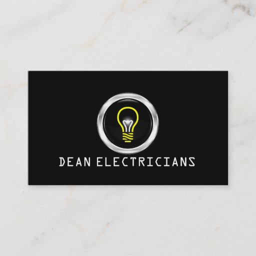 Customizable Electric Electrician Electricity Business Card