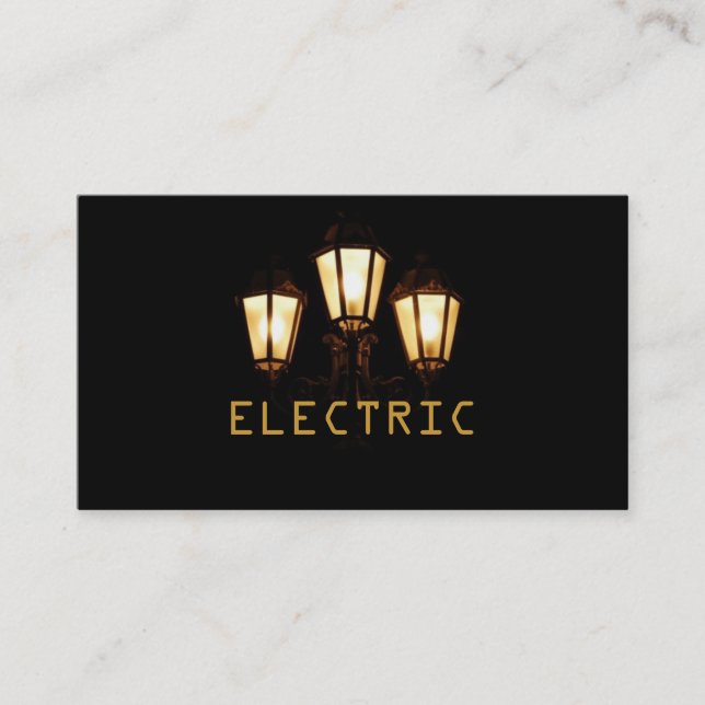 Electric Electrician Electricity Business Card (Front)