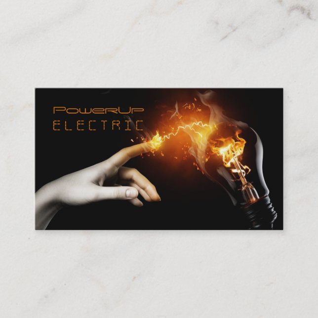 Electric, Electrician, Electricity Business Card (Front)