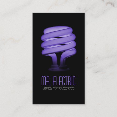 Electric, Electrician, Electricity Light Bulb Business Card Templates